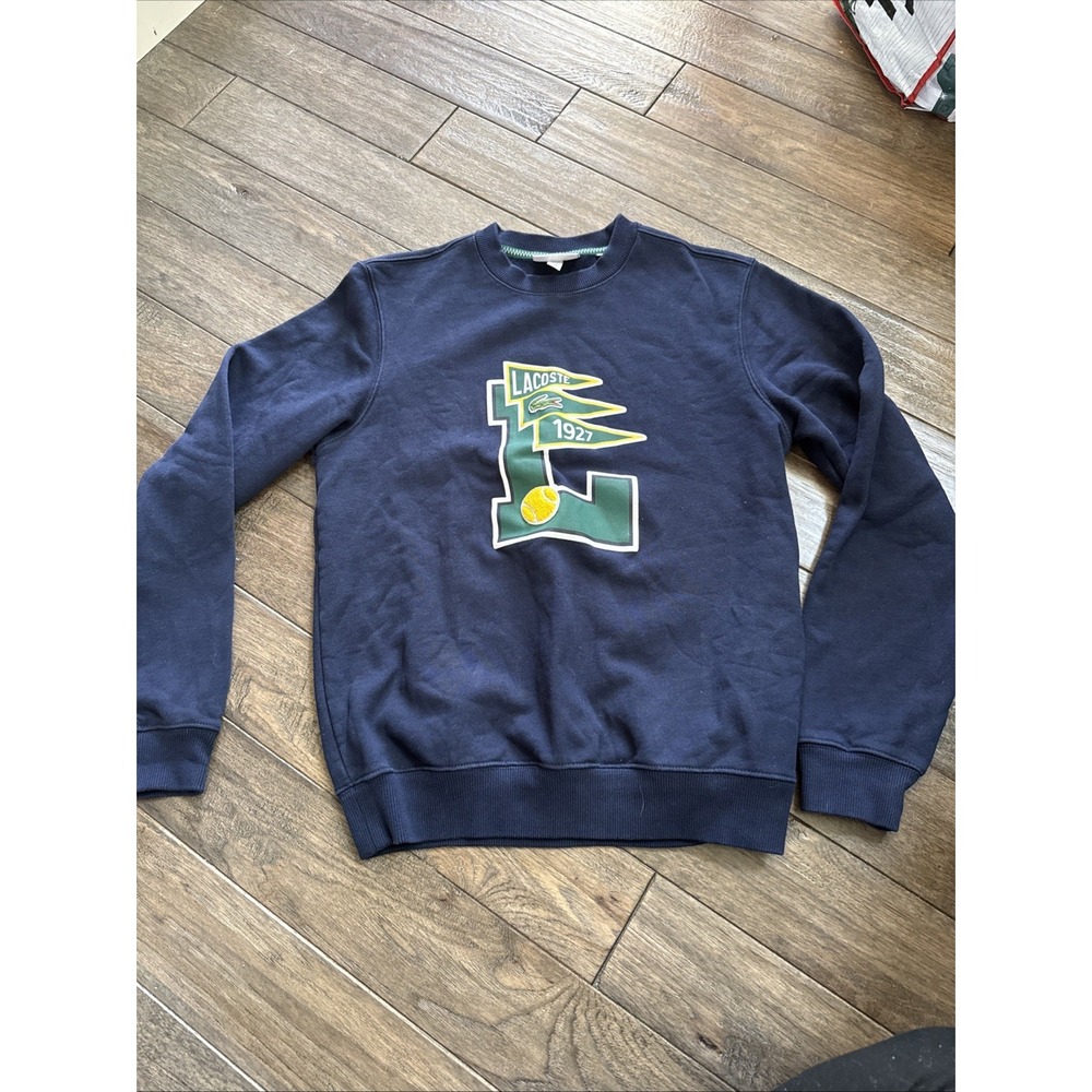 Lacoste Men's Pennants L Badge Cotton Fleece Sweatshirt Size Small